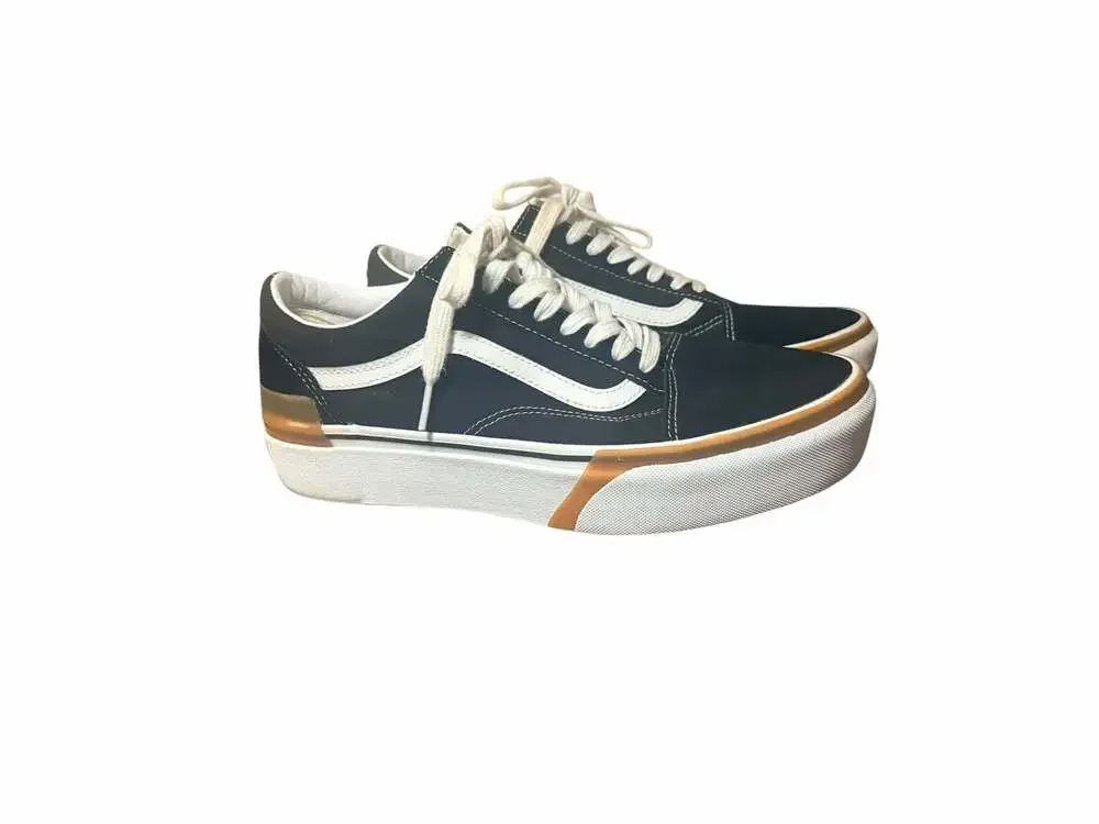 Vans Old Skool Stacked Black White Gum Platform Sneakers